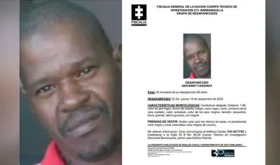 Giovanny Cassiany, de 56 años.