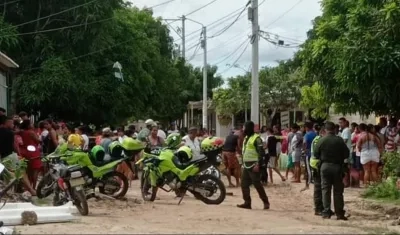 Lugar donde se presentó el ataque sicarial en Malambo. 