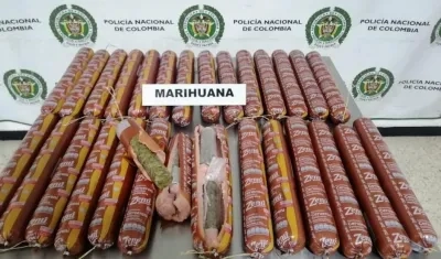 Salchichones contaminados con marihuana. 