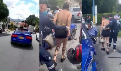 Accidente en la ciudad de Bucaramanga. 