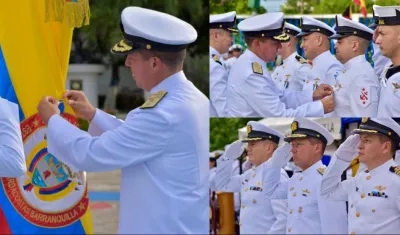 Ceremonia de ascenso y de condecoraciones. 