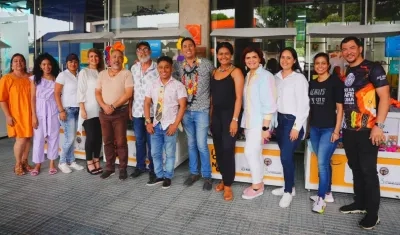 Emprendedores de la feria.