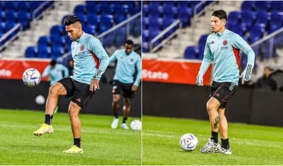 Falcao García y James Rodríguez. 