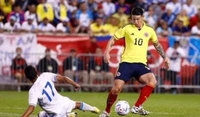 James Rodríguez, jugador colombiano. 