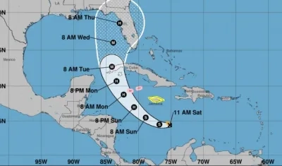 Avance cronológico actualizado de la tormenta.