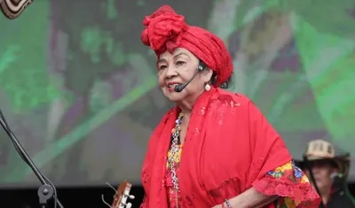 Totó La Momposina, durante su presentación este sábado en Bogotá.