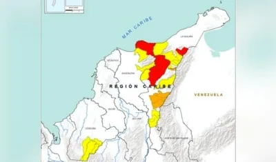 Lugares de alerta por deslizamientos en la Sierra Nevada de Santa Marta. 