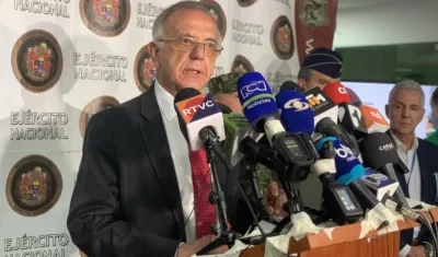 El Ministro de Defensa, Iván Velásquez.