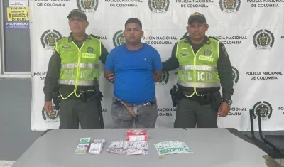 El capturado fue llevado a la URI de la Fiscalía. 