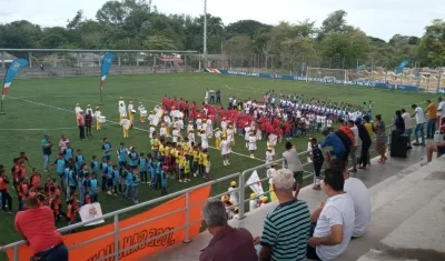 Acto inaugural del torneo intermunicipal. 