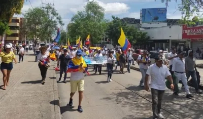 Protesta social en Barranquilla. 