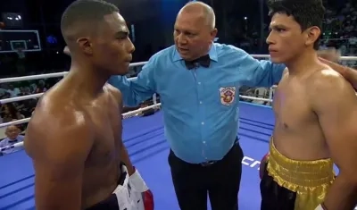 José Muñoz y Luis Quiñones, antes del combate. 