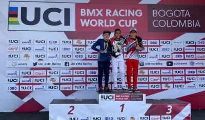 Wilson García, con la presea de oro. 