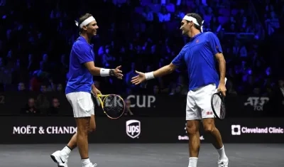 Roger Federer y Rafael Nadal. 