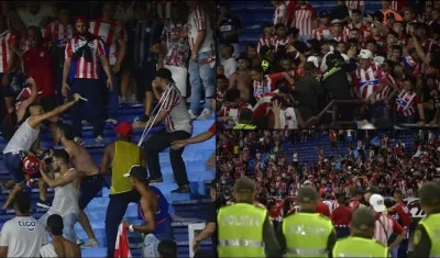 Imágenes de la violenta riña.