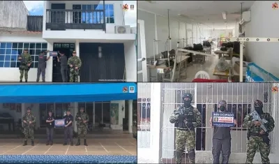 Algunos de los bienes incautados.