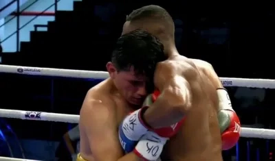 Luis Quiñones durante el combate.