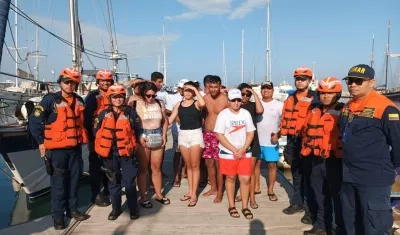 Personas recatadas por la Armada Nacional. 