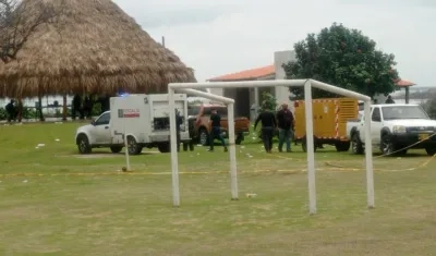 Aspecto del lugar de los hechos en la cabaña.