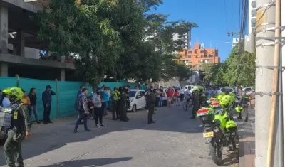 Lugar donde se registró la balacera. 