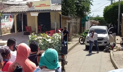 Lugar donde se presentó el ataque sicarial y en donde quedaron abatidos los presuntos sicarios. 