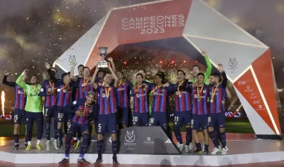 Barcelona celebrando el título.