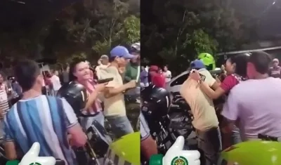 Captura de un delincuente en medio de la msacre en El Santuario.