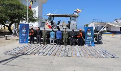 Cocaína incautada cerca a Puerto Bolívar y capturados