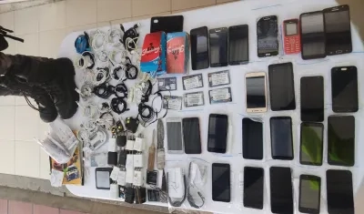 Los elementos incautados.