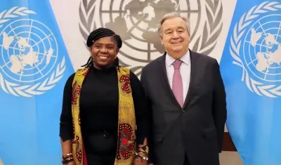 Francia Márquez y António Guterres.