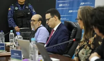 'Jorge 40' en la audiencia ante la JEP y las víctimas.