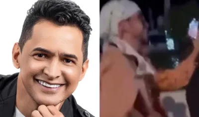 Jorge Celedón y la seguidora de Bad Bunny. 