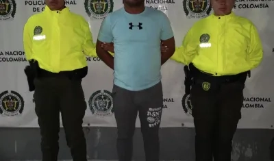 Luis Guillermo Pérez Ortega capturado por la Policía. 