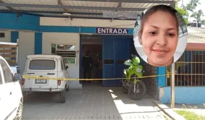 El establecimiento en el que murió Angie Paola Martínez (recuadro).