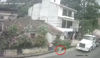 Momento en que ocurrió el accidente. 