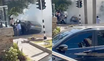 Momento en que ocurrió el accidente. 