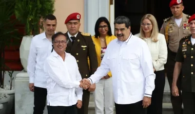 Presidente de Venezuela, Nicolás Maduro y su homólogo de Colombia, Gustavo Petro.