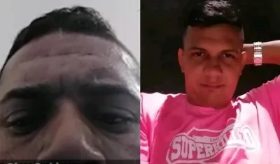 El presunto sicario Nelvis Alexander Cordero Ortiz y la víctima mortal, Ramiro Rafael Castellano Rey.