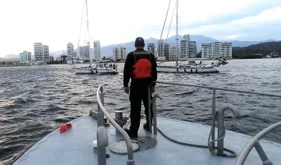 Llegada de los veleros a Santa Marta.