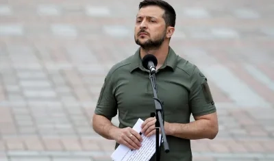 El presidente de Ucrania, Volodímir Zelenski.