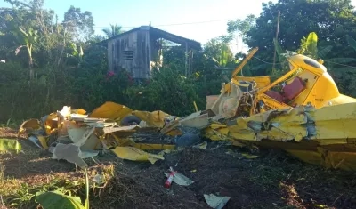 Lugar del accidente aéreo. 