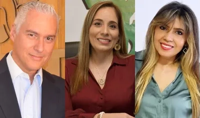 Alberto Vives, gerente de Andi Atlántico; Yilda Castro, directora de Fenalco Atlántico, y Dina Luz Pardo, directora de Asocentro.
