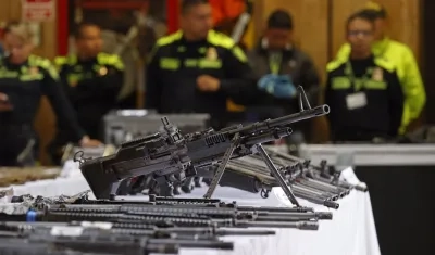 Armamento incautado.