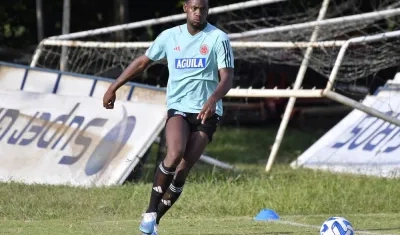Jhon Jáder Durán estaba concentrado con la Selección Colombia para el Sudamericano Sub-20.