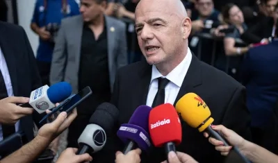 Gianni Infantino, presidente de la Fifa, en el funeral de Pelé.