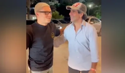 Juan Fernando Quintero y Alejandro Char en la reunión de la semana pasada en Barranquilla.