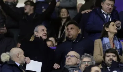 Ronaldo vio el partido del Valladolid contra Real Madrid al lado de Florentino Pérez. 