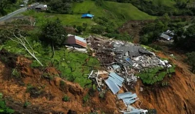 Derrumbe en Rosas, Cauca.