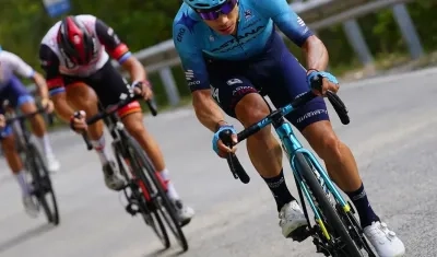 El ciclista colombiano Miguel Ángel 'Supermán' López.