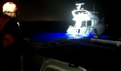 El momento en que el yate es ubicado en zona insular de Cartagena.